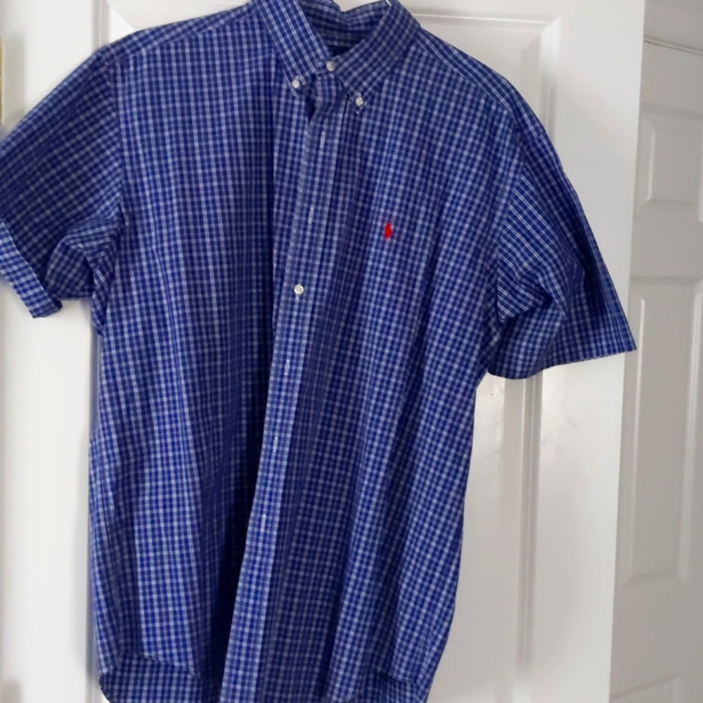 Ralph Lauren Men's Golf XL shirt sleeve button down shirt 100%cotton